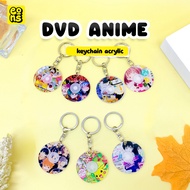 GANTUNGAN Aesthetic ANIME DVD Keychain Acrylic DVD ANIME Keychain Acrylic DVD ANIME Keychain/