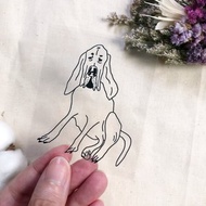 水晶轉印貼紙 手繪狗狗插畫 筆電 行李箱 水壺貼紙 貼紙