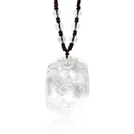 【正佳珠寶】白水晶 十二生肖 雞 白水晶吊墜 可調式棉繩吊墜