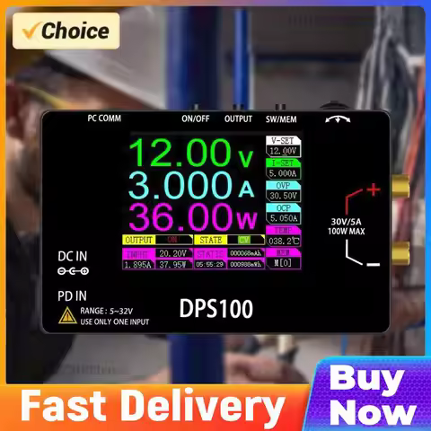 DPS100 Bench Switching PD QC 30V 5A 100W Mini Portable Switching Power Supply Programmable Voltage R