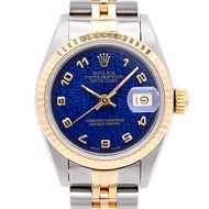 成色極佳的勞力士 Datejust Computer 69173 自動機械錶，黃金/不鏽鋼錶殼，藍色錶盤，型號 0971 [二手]ROLEX女士腕錶