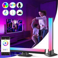 LED RGB Flow Smart Light Bars,  Gaming Atmosphere Light with 19 Scene and Music Modes,  Desktop Blue