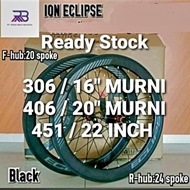 WHEELSET 16 20 22 ION ECLIPSE RIM BRAKE ALLOY RINGAN