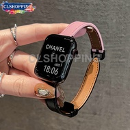 Leather Magnetic Buckle Strap compatible with Apple Watch Ultra 49mm Leather Band for iWatch Series 