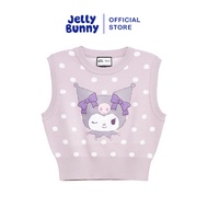 JELLY BUNNY เสื้อครอปผ้านิตปักลายการ์ตูน KUROMI รุ่น B25WATL014