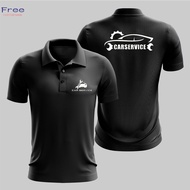 (Y03)CAR SERVICE Microfiber T-shirt Men Women Polo Collar Unisex T-Shirt