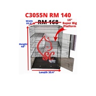 Cat Cage- 2.5FT 3 Level Rock Iron 36"Lx24"Wx29"H BIGGER PLATFORM Sangkar Kucing