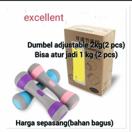 DUMBLE/BARBEL SET 3 IN 1 (1KG/ 1.5 KG 2 KG) FOR 2 PCS DUMBELL DUMBELL SET DUMBELL ADJUSTABLE DUMBELL