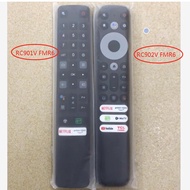 New Original RC901V FMR6 RC902V FMR6 For TCL 4K LED Android Smart TV Voice Remote w/ Netflix Youtube QIY 65P725 55C716 50P715 65P615 50P65US 55P65US  65P65US 50P8M