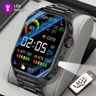 p LIGE Smart Men Watch Outdoor Flashlight Military Watch Heart Rate Waterproof Sport Fitness Watches