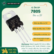 Power IC 7805 5V voltage regulator IC, L7805 High quality TO-220 power IC - Bach Viet Components