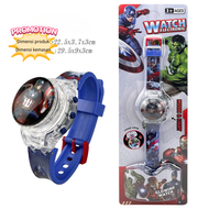 JAM TANGAN ANAK KARAKTER MUSIK LAMPU SPIN PUTAR LED DIGITAL WATCH MELODY KUROMI CINNAMAROLL