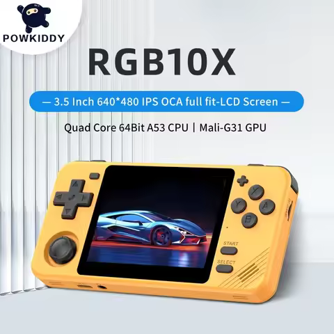 POWKIDDY RGB10X Retro Handheld Game Console 3.5 inch Portable Video Game Players Children's Gifts PS