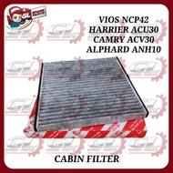 CABIN FILTER (CARBON) TOYOTA VIOS NCP42 CAMRY ACV30 ESTIMA ACR30 ALPHARD ANH10 HARRIER ACU30 AIRCOND