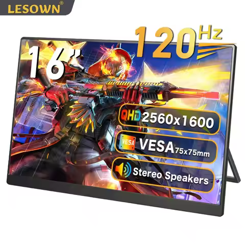 LESOWN 2.5K 120Hz Gaming Monitor 16 14 11.6 inch Portable Laptop Display 4K Type C miniHDMI Secondar
