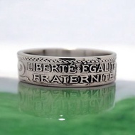 女士法國錢幣戒指、男士法國戒指、法國錢幣戒指女士、法國戒指