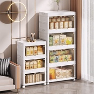 FORYO Storage Cabinet Flip Drawer 3/4 Layers Multipurpose With Wheels Large Capacity Floor Play And 