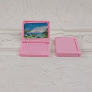 barbie doll toy accessories, toy computer, laptop, computer, laptop, accessories