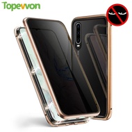 Topewon Anti peeping privacy Glass case for Samsung Galaxy S21 Plus Note 20 Ultra case Metal Magneti