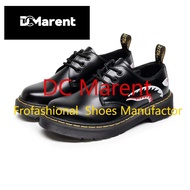 DCMarent BAPE X MMJ 3-Hole Graffiti Low Top Couple Shoes Martin 1461 Men's Leather Casual Shoes