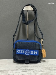 AEIOU No.308 กระเป๋ายีนส์ Girlish สะพายข้างฝาพับ รุ่น Fold สินค้าลิขสิทธิ์แท้