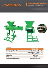 YCC 096ZT Mesin Pencacah Rumput YASUKA YCC096ZT Chaff Cutter Machine Cacah Rumput Pakan Ternak Chope