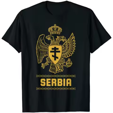 Serbia Serbian Serb Srbija Eagle Men T-Shirt Short Sleeve Casual Cotton O-Neck Summer Shirt