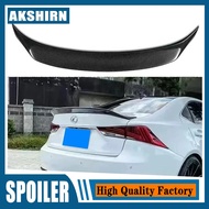 Black/Carbon Fiber Car Rear Trunk Spoiler Lip For LEXUS IS200 IS250 IS350 IS300 2014-2019 AR Style R