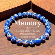 Symbol Memory 8mm Beads Stone Bracelets Handmade Bangle Unisex Jewelry