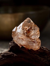 全脈輪療癒 古老 紅泥 骸骨 骨幹水晶 獨特 純天然 螢光 原礦