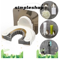 SIMPLE Shampoo Holder, Plastic Punch-free Shampoo Rack, Wall Mounted Self Adhesive Bathroom Organizer Liquid Soap Hanger