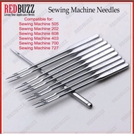 REDBUZZ Sewing Machine Needles (10 PCS) Compatible needle For 202 505 505a 403 608 700 727 Sewing Ma