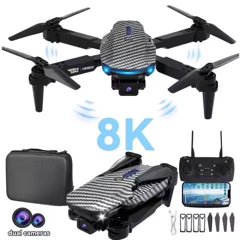 E88 carbon fiber foldable drone, equipped with dual high-definition cameras, 360 ° rolling, one clic