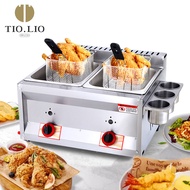 TIO.LIO Deep Fryer Gas Type Deep Frier Gas Stainless Deep Fryer Heavy Duty Lpg Gas Deep Fryer Large Deep Frying Pan With Strainer