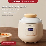 Uringo Slow Cooker baby Porridge Stew Pot Ceramic 24H Appointment Electric Soup Cooker 0.5L