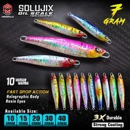 Micro Jig 7gram SKYVIU SOLUJIX Hologram Oil Micro jig 7gm Microjig UL 7g Fishing Lure Metal Jig 7 gr
