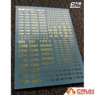 D.L Model Decal C012 for Number (Gold Plated)