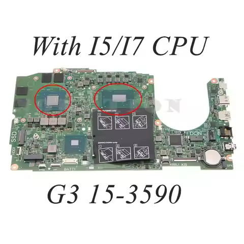 ELEK_N18P_MB 18825-1 7JP7F For DELL Inspiron G3 15-3590 Laptop Motherboard With I5/I7 CPU GTX 1650/ 