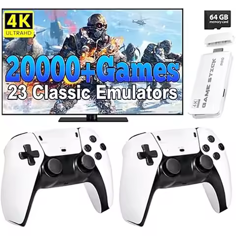 M15 Game Stick 4K HD Retro Handheld Game Consoles Wireless Controller 20000+ Classic Game Portable V