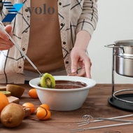 YOLO Cheese Fondue Fork, Stainless Steel Irregular Shaped Chocolate Dipping Fork, Cake Decoration Long Handle Silver Rustproof Chocolate Dipping Tool DIY