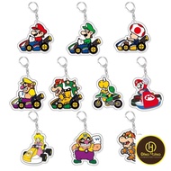 Super Mario Kart Mario Luigi Bowser Mario Luigi acrylic Keychain Pendant