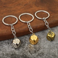 Zinc Alloy Dice Keychain for Car Hanging Ornament Present Exquisite Zinc Alloy Dice Keychain