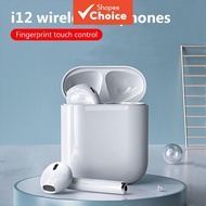 Comfortable and Portable Bluetooth Headset i12 Wireless Bluetooth Headsets  Fon kepala Bluetooth yan