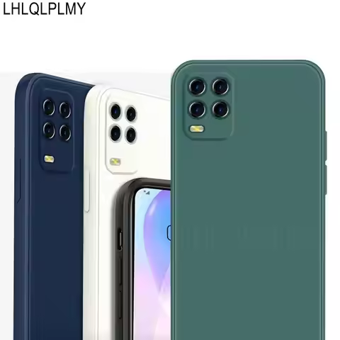 Square Liquid Silicone Soft Case For Realme 8i 7i 6i 6S 5 6 7 8 Pro 5G GT 7T Neo 2 3 3T C3 C11 C21 C