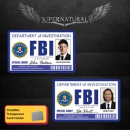 Supernatural FBI prob ID Badge Dean, Sam Winchester, Custom