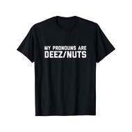 Mens I Identify As Deez Nuts Sarcasm Meme T-Shirt - Cotton, Crew Neck, Short Sleeve, Regular Fit - V