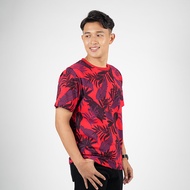 DP | Red Leaf Print T-Shirt - 1822TZ