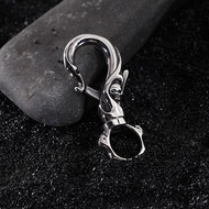 sa Gothic Skull Keychain Stainless Steel Key Ring for Men Hanging Pendant Jewelry  for Halloween Par