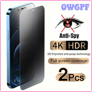 OWGPF Full Cover Anti-Spy Screen Protector Voor Iphone 11 12 13 Pro Max Privacy Glas Voor Iphone 14 Pro 8 Plus Xs Max Xr Gehard Glas AGDSL