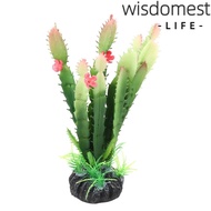 WISDOMEST Simulation Cactus Plant, Plastic Aquatic Style Plastic Cactus Plant, Decoration Landscapin